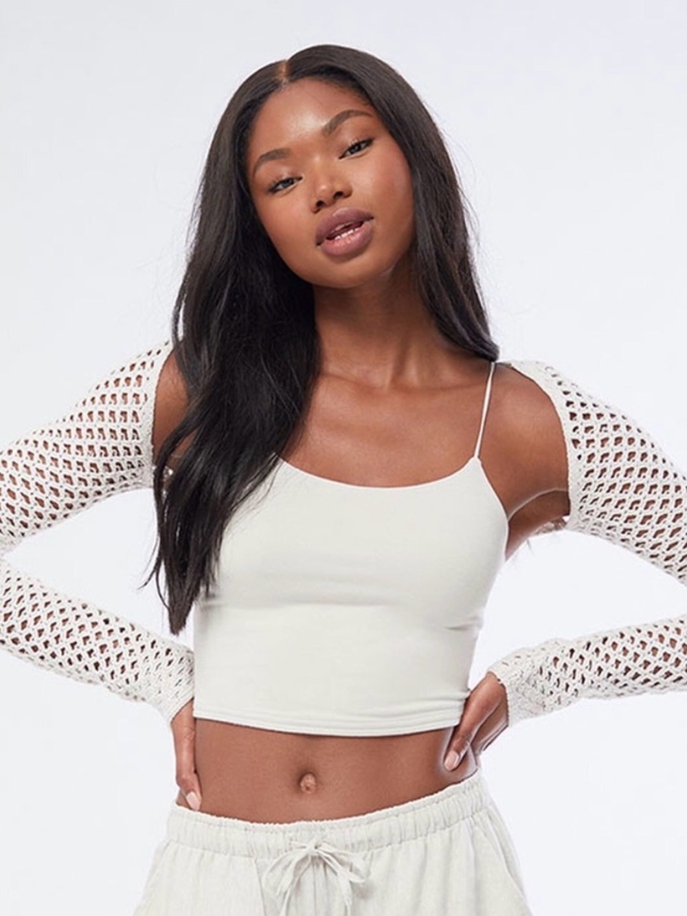 Pacsun LA Hearts Crochet Bolero Sweater and Tank Top Bundle